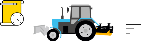 Аренда уборочного трактора с щеткой на базе МТЗ Беларус